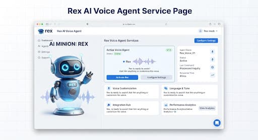 Rex, the MinionOps AI Voice Agent, answering a call